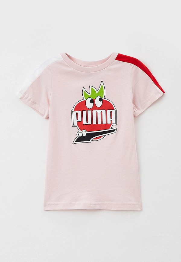 футболка puma малыши, розовая