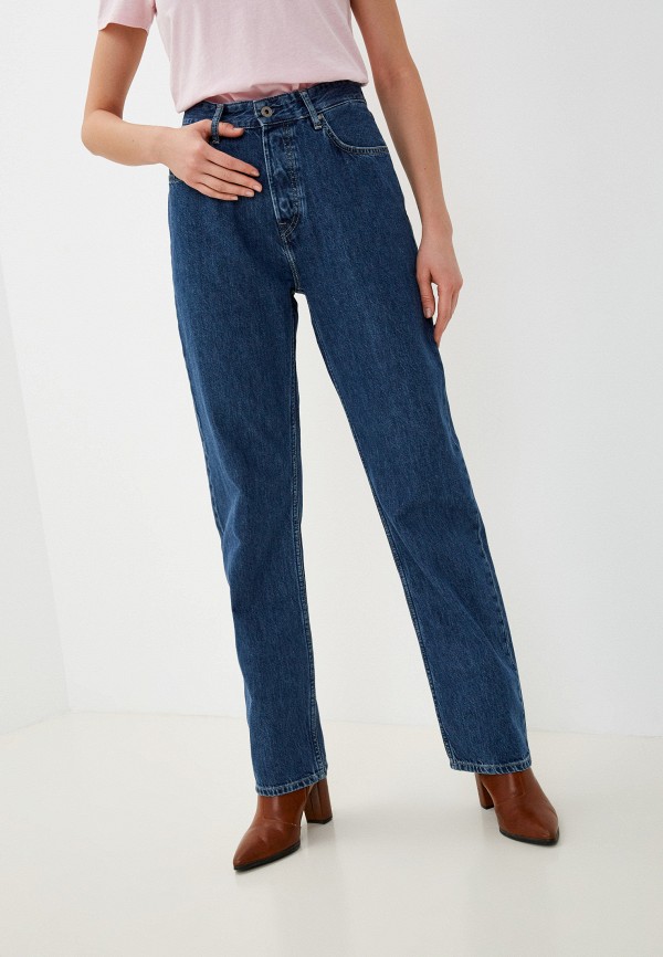 женские джинсы клеш pepe jeans london, синие