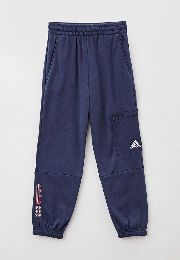 спортивные брюки adidas для мальчика, синие