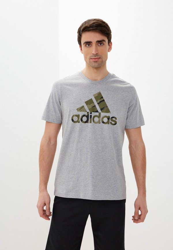 мужская спортивные футболка adidas, серая