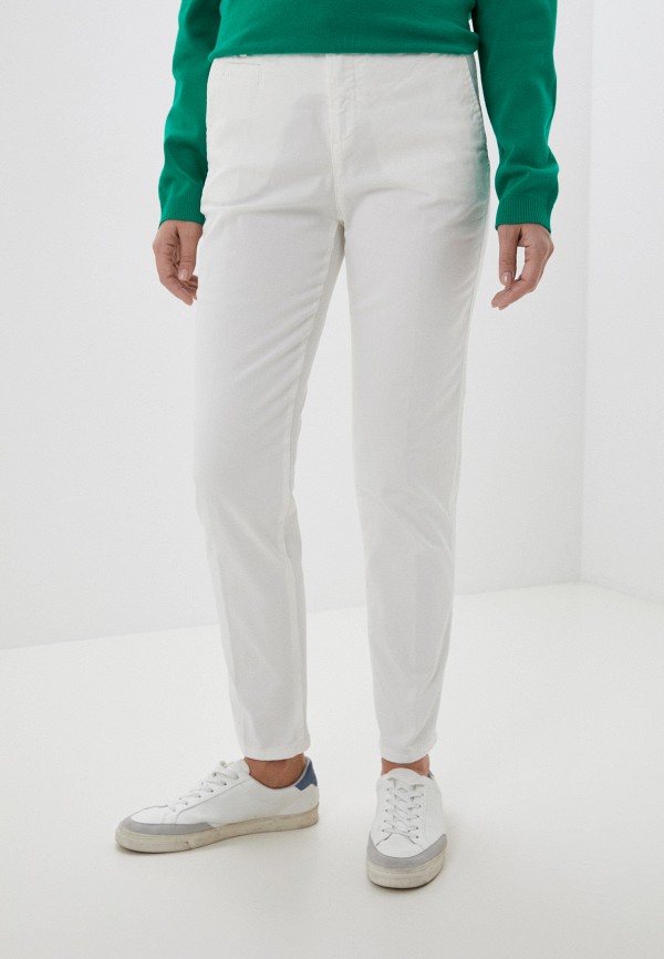 женские повседневные брюки united colors of benetton, белые