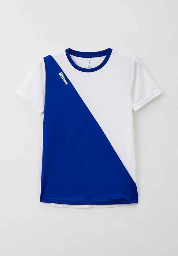 футболка wilson для мальчика, синяя