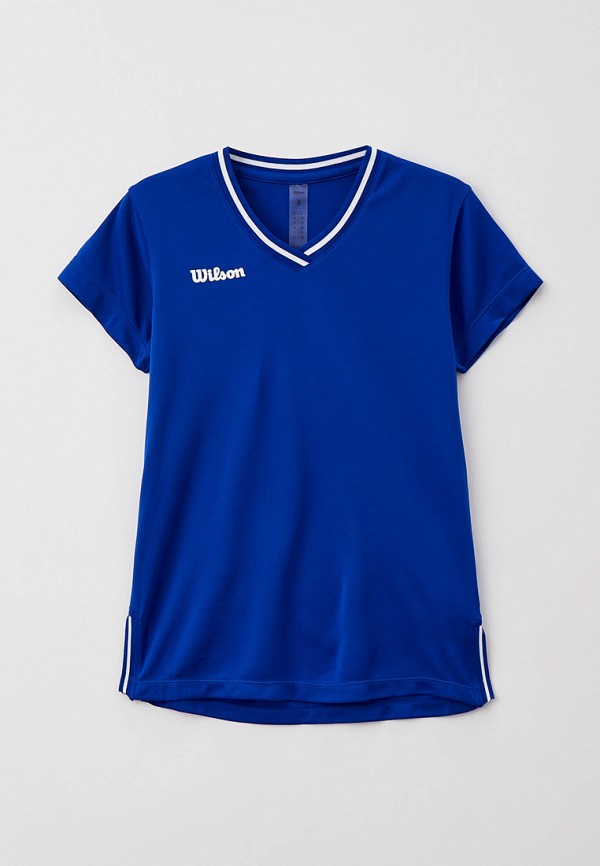 футболка wilson для девочки, синяя