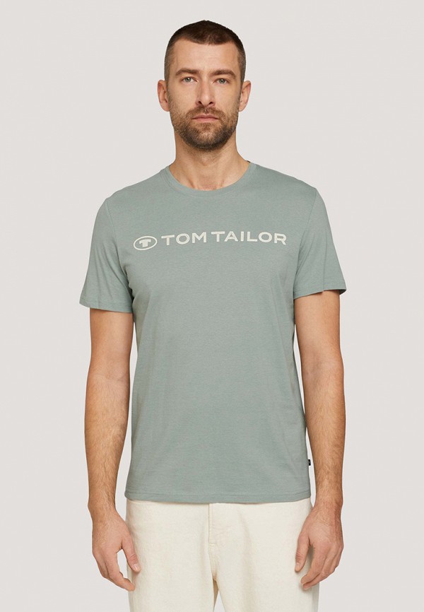 мужская футболка с коротким рукавом tom tailor, бирюзовая