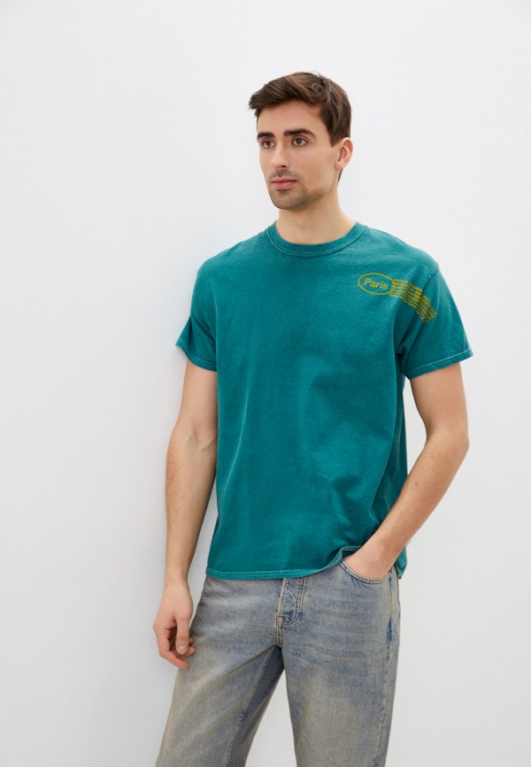мужская футболка с коротким рукавом topman, зеленая