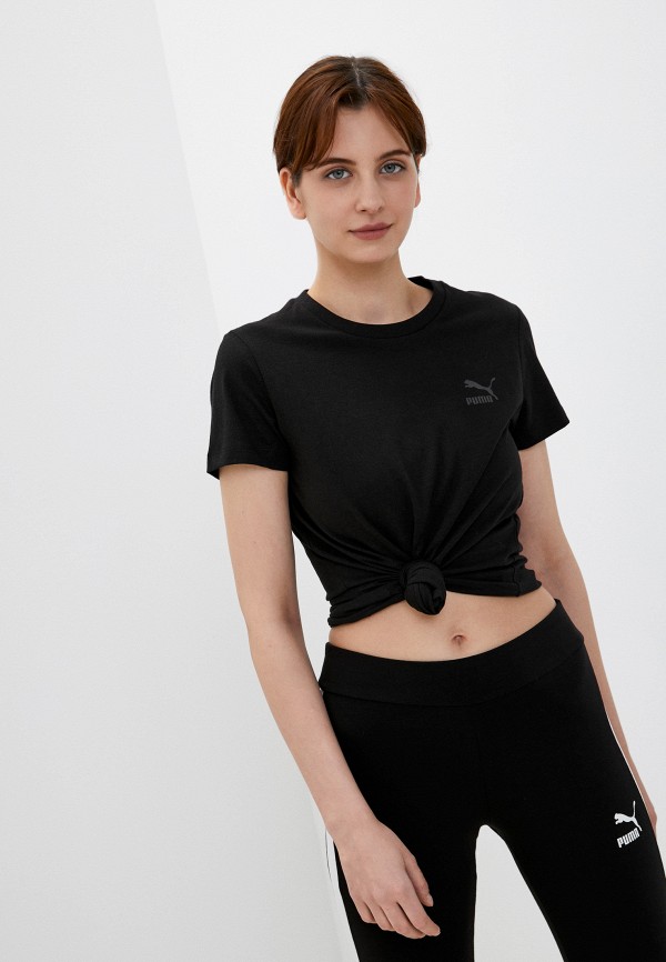 женская спортивные футболка puma, черная