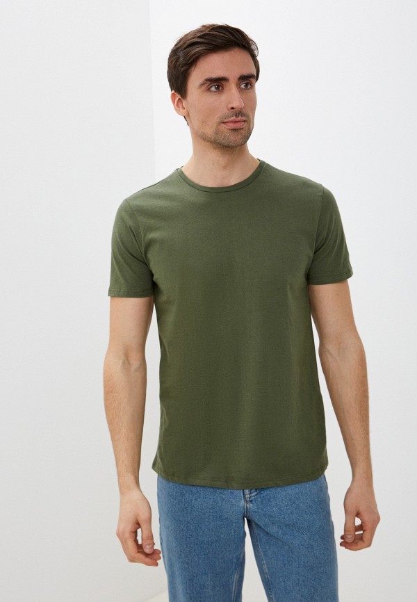 мужская футболка с коротким рукавом trendyol, хаки