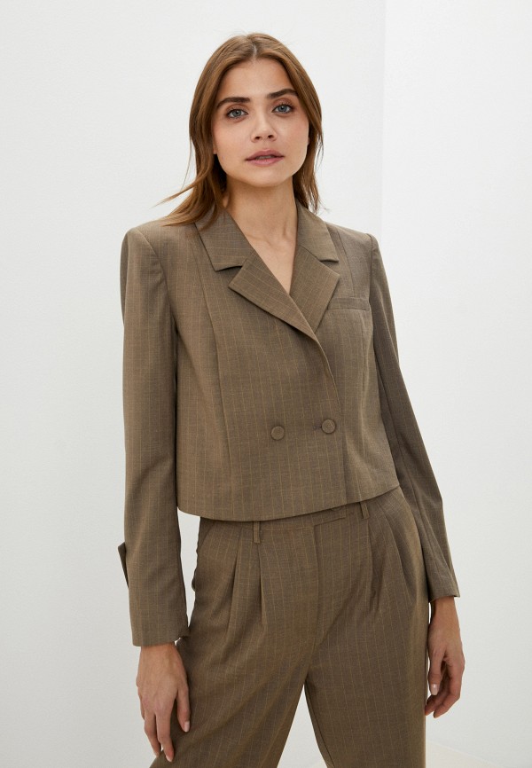 женский пиджак numph, коричневый