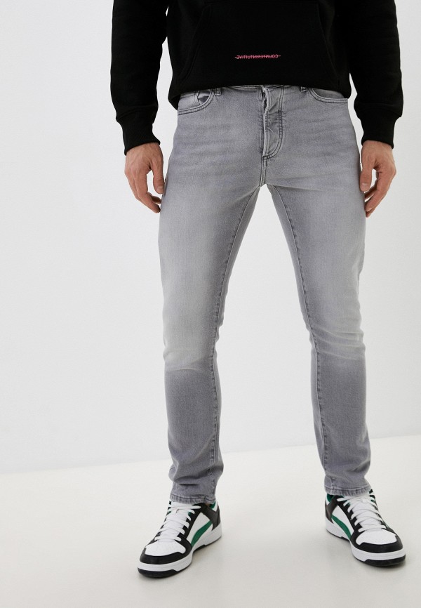 мужские зауженные джинсы topman, серые