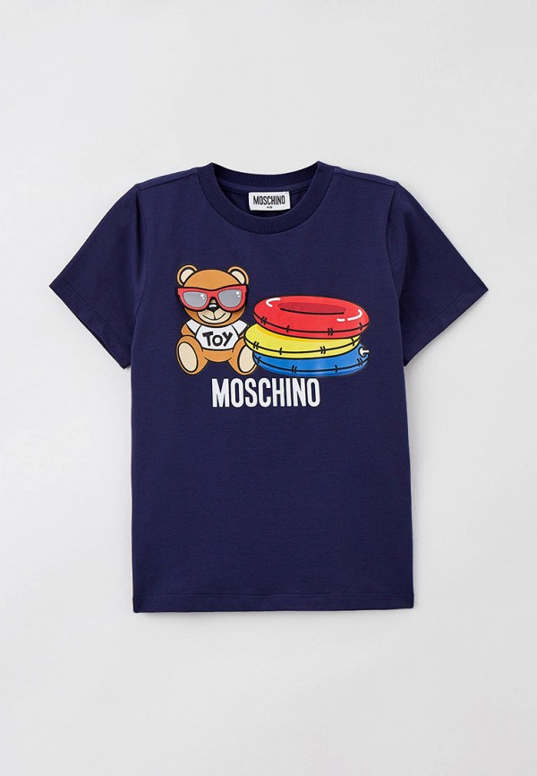 футболка с коротким рукавом moschino kid малыши, синяя