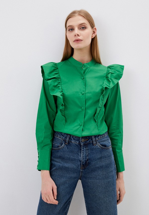 женская рубашка с длинным рукавом lakressi, зеленая