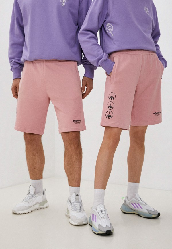 женские спортивные шорты adidas, розовые