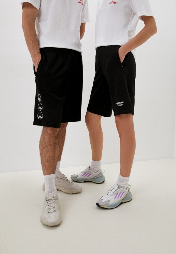 женские спортивные шорты adidas, черные