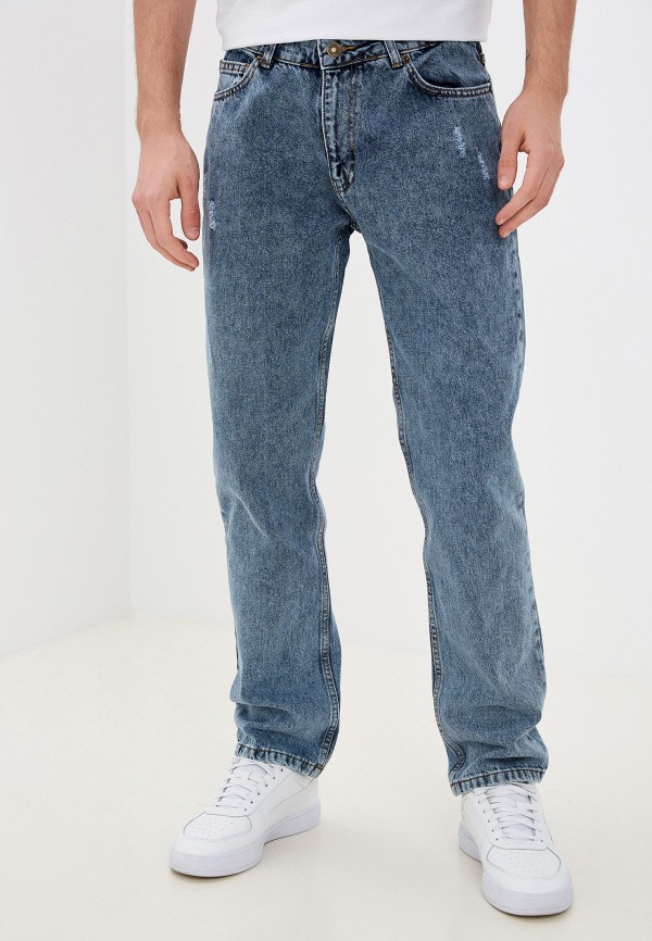 мужские прямые джинсы trendyol, синие