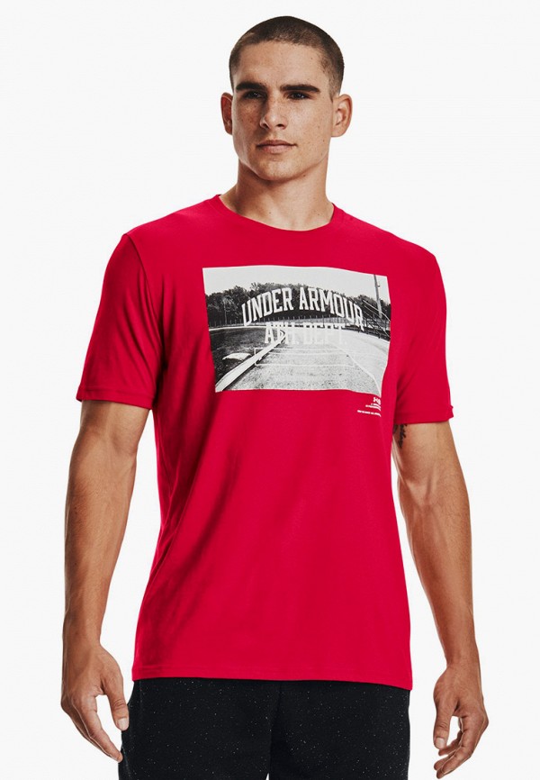 мужская спортивные футболка under armour, красная