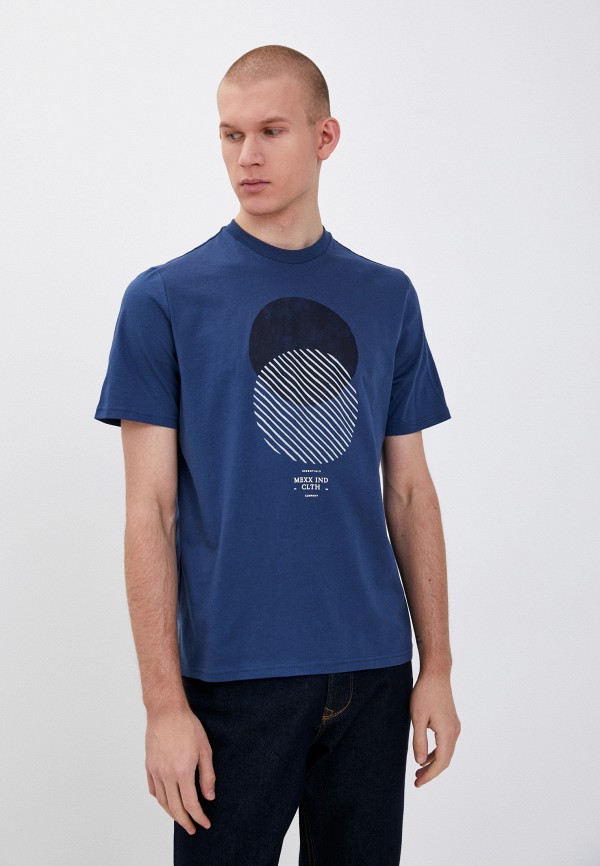мужская футболка с коротким рукавом mexx, синяя