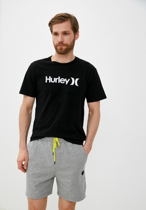 мужская спортивные футболка hurley, черная