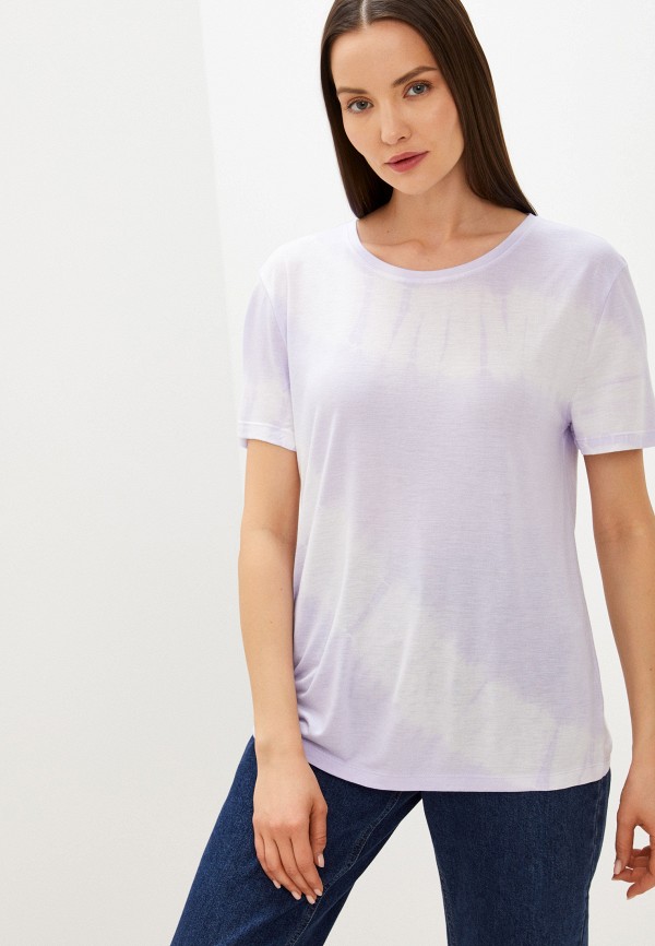 женская футболка marks & spencer, фиолетовая