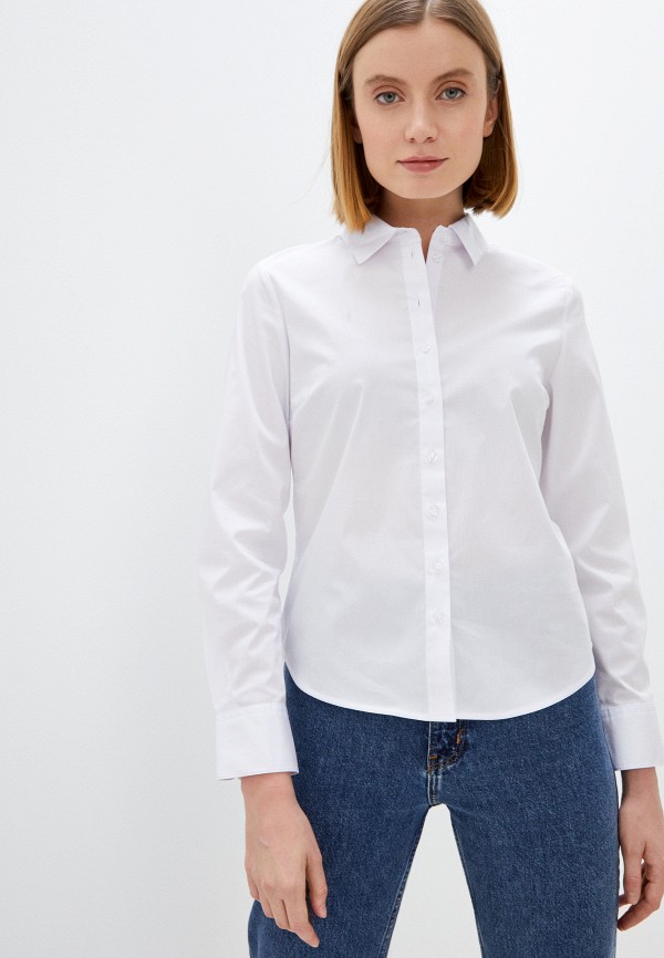 женская рубашка с длинным рукавом marks & spencer, белая
