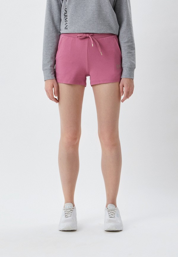 женские спортивные шорты ea7, розовые