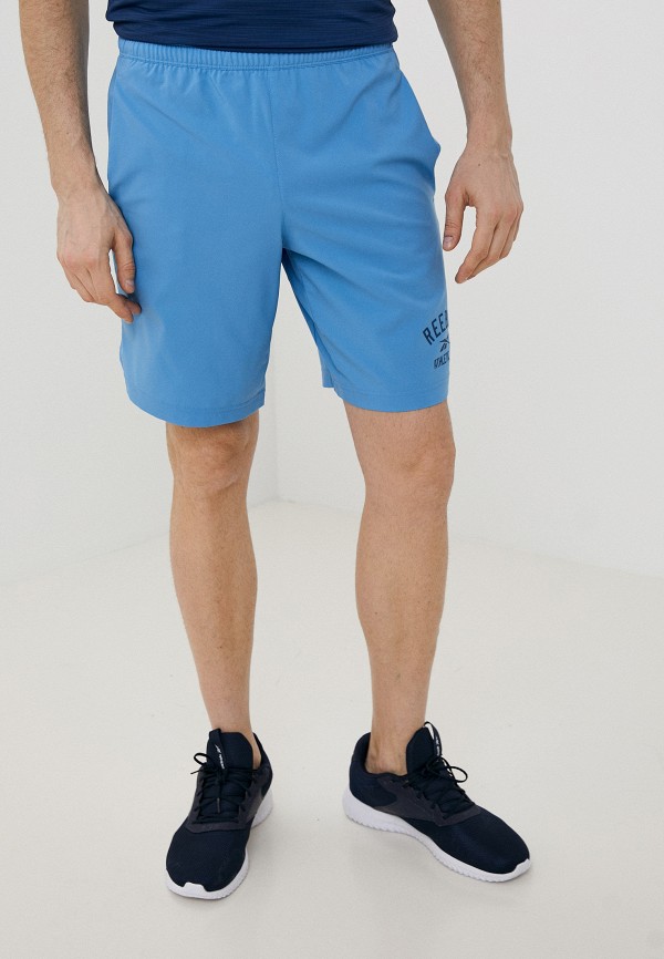 мужские спортивные шорты reebok, голубые