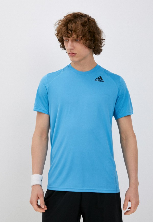 мужская спортивные футболка adidas, голубая