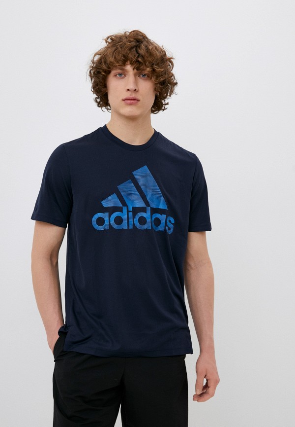 мужская футболка adidas, синяя