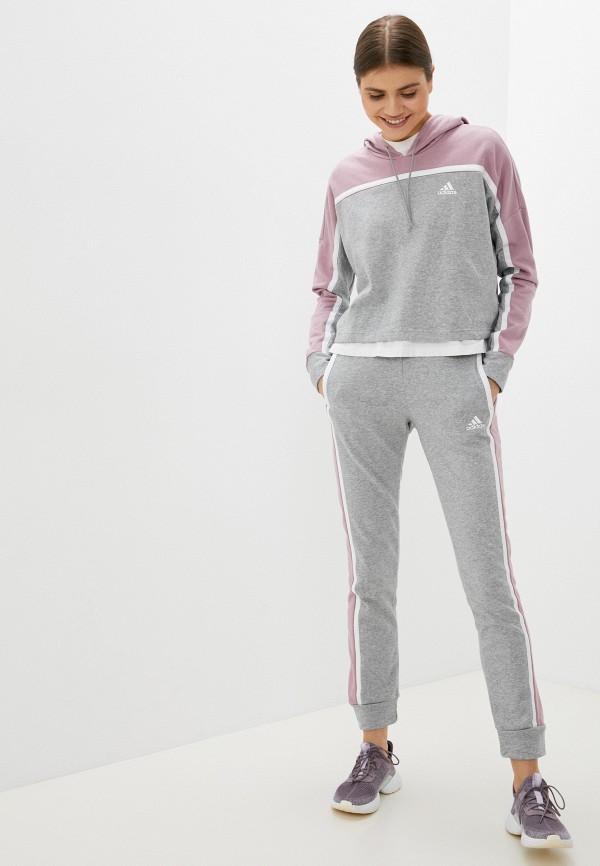 женский спортивный костюм adidas, серый