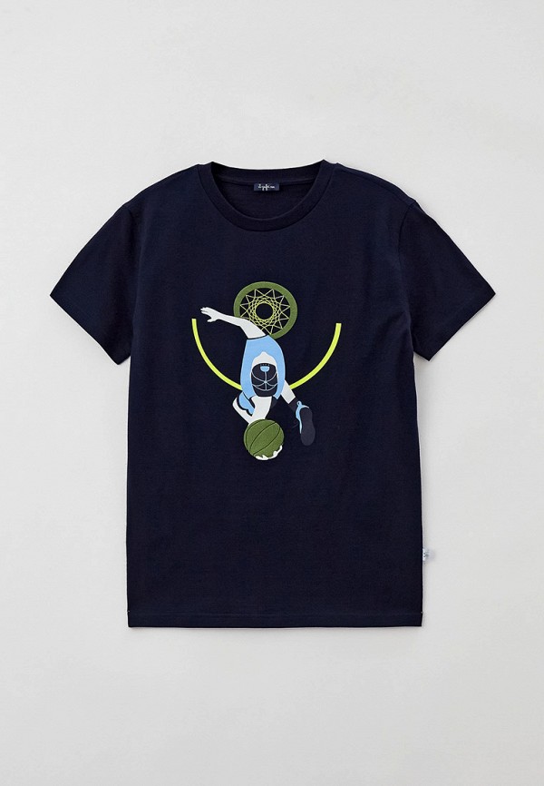 футболка с коротким рукавом il gufo для мальчика, синяя