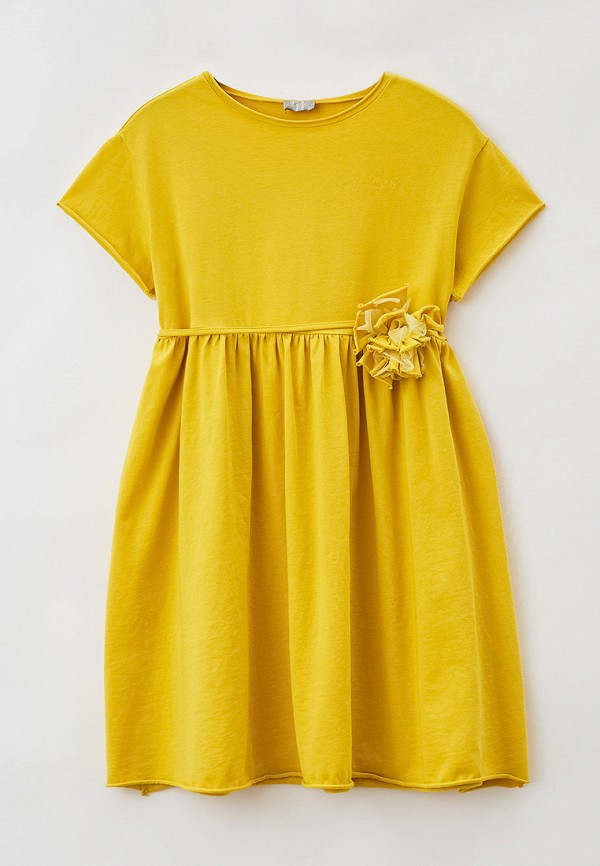 повседневные платье il gufo для девочки, желтое