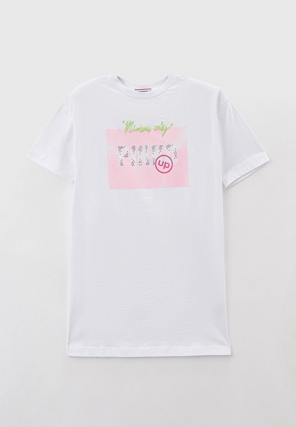 футболка с коротким рукавом pinko up для девочки, белая