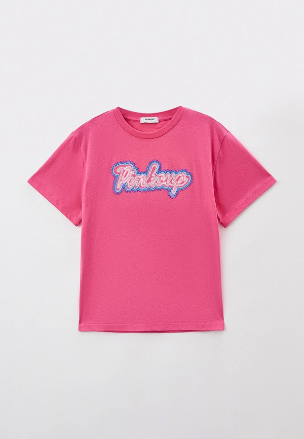 футболка с коротким рукавом pinko up для девочки, розовая