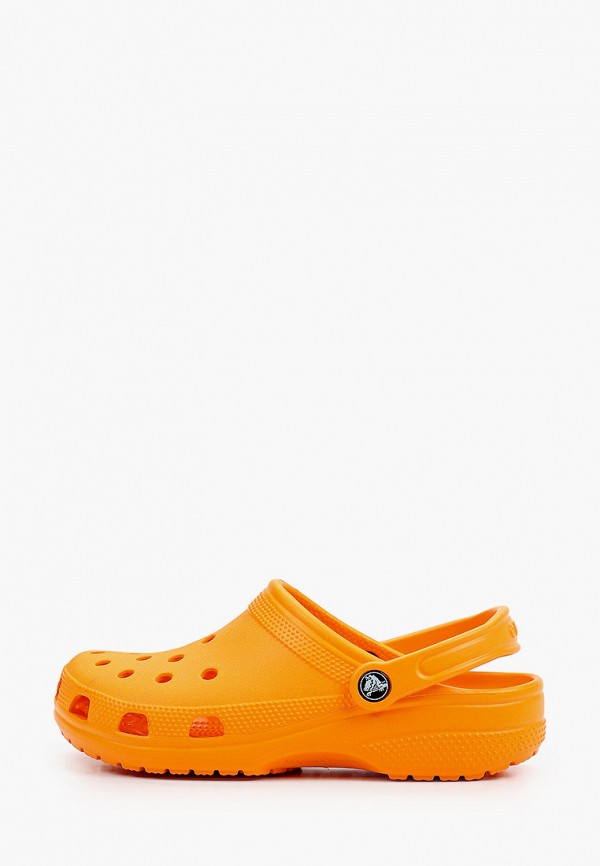 женское сабо crocs, оранжевое