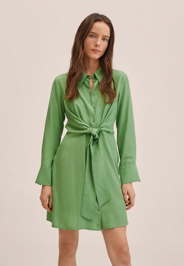 женское платье mango, зеленое