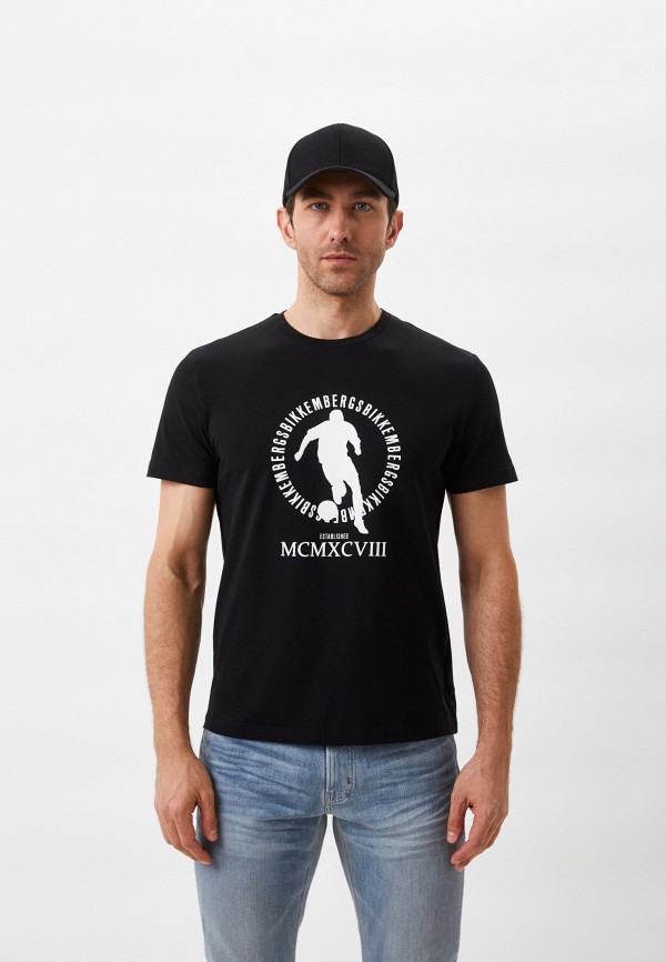мужская футболка bikkembergs, черная