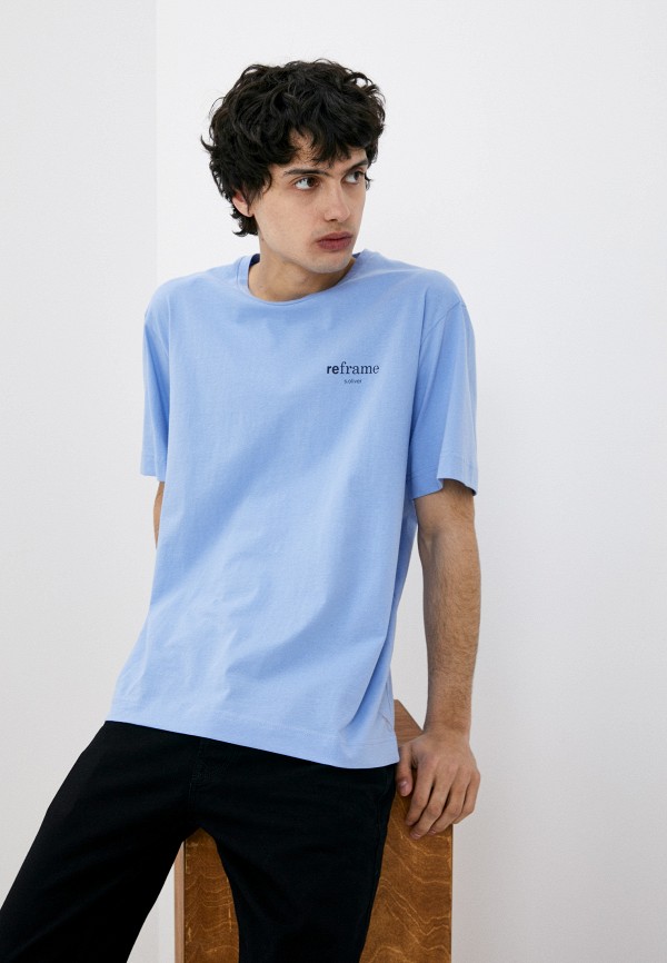 мужская футболка с коротким рукавом s.oliver, голубая