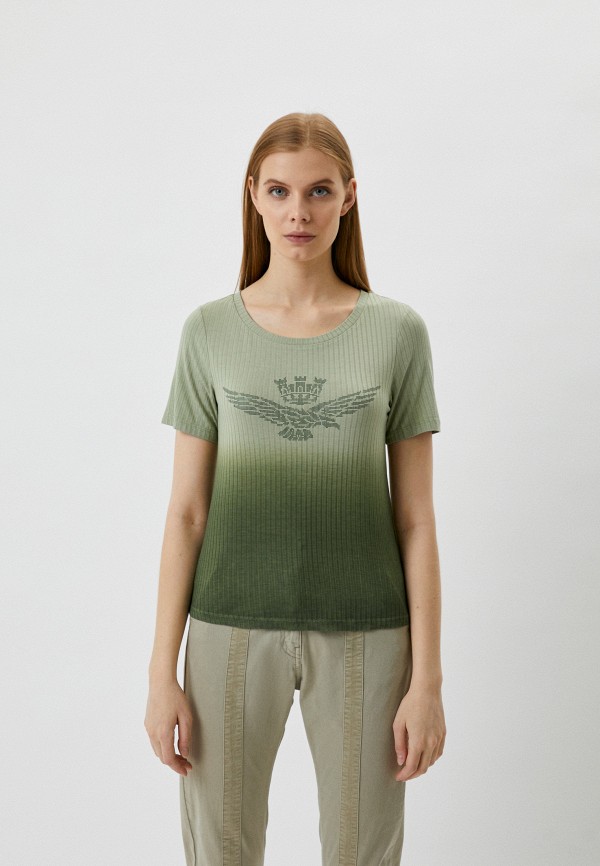 женская футболка aeronautica militare, хаки