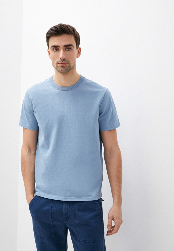 мужская футболка с коротким рукавом united colors of benetton, голубая