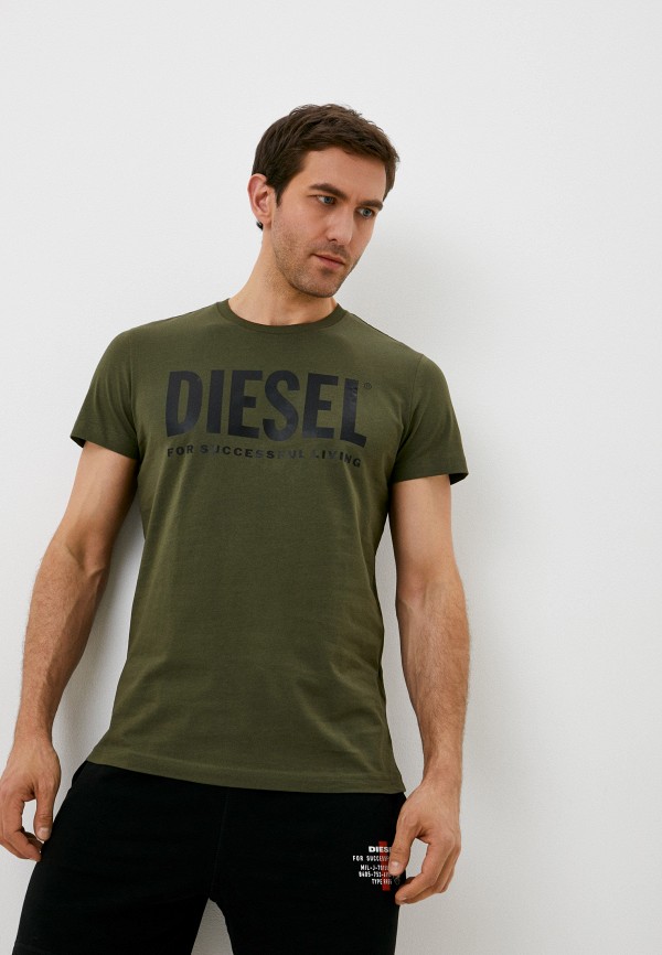 мужская футболка diesel, хаки