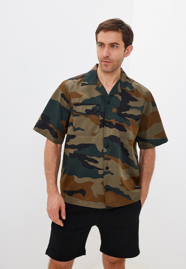 мужская рубашка с коротким рукавом diesel, разноцветная