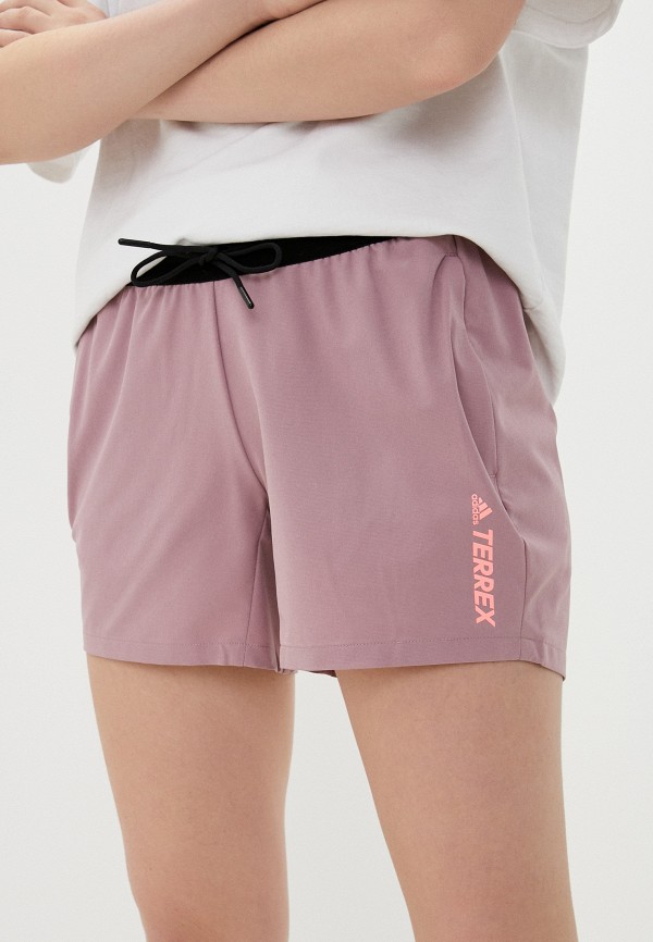женские спортивные шорты adidas, розовые