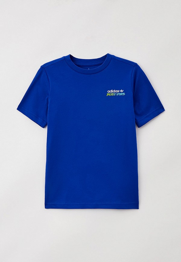 футболка adidas для мальчика, синяя