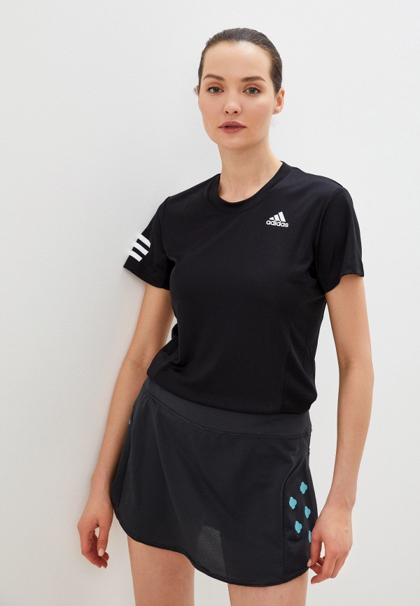 женская спортивные футболка adidas, черная
