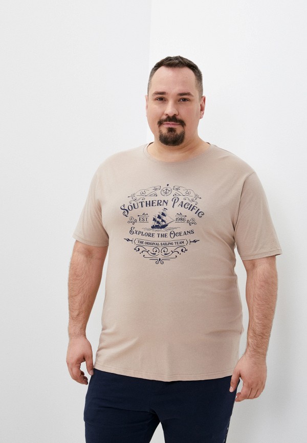 мужская футболка maxfort, бежевая