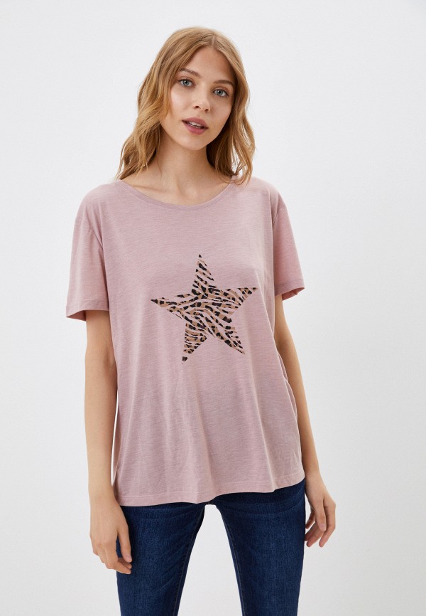 женская футболка marks & spencer, розовая