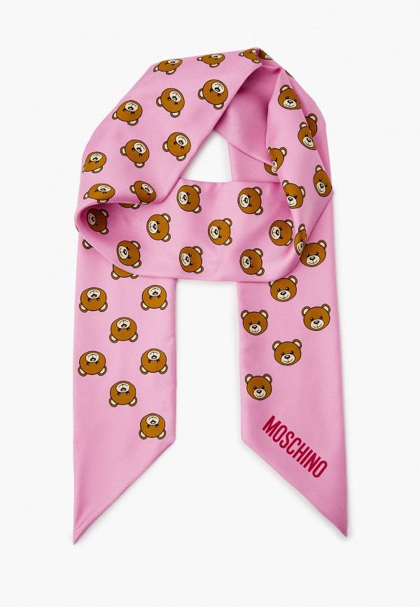 женский шарф moschino, розовый