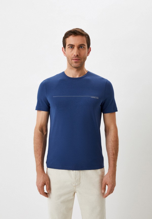 мужская футболка corneliani, синяя