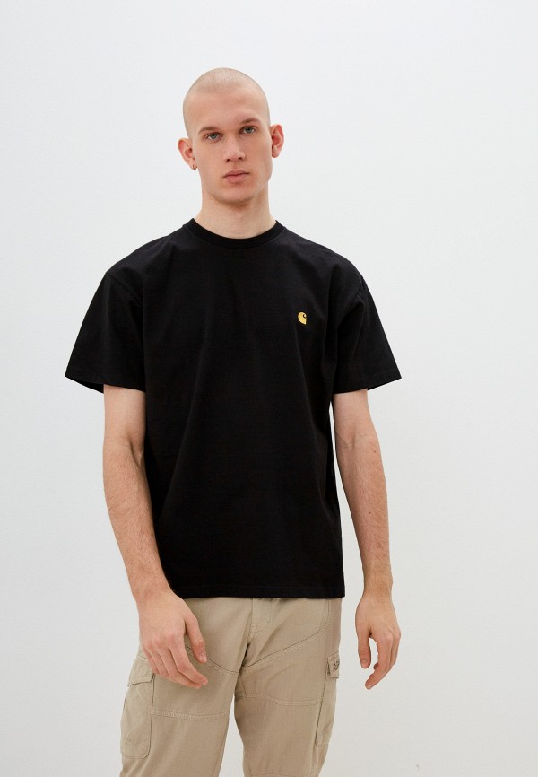 мужская футболка с коротким рукавом carhartt wip, черная