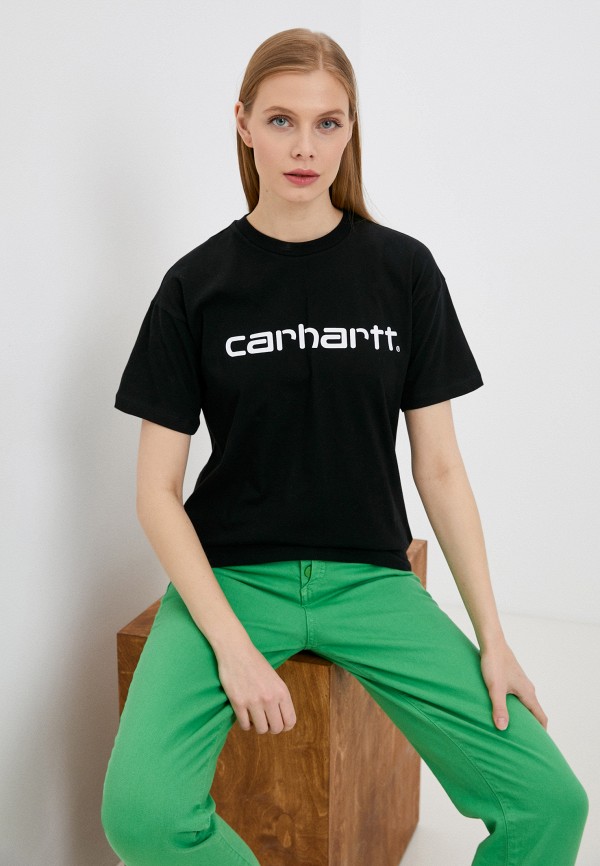 женская футболка carhartt wip, черная