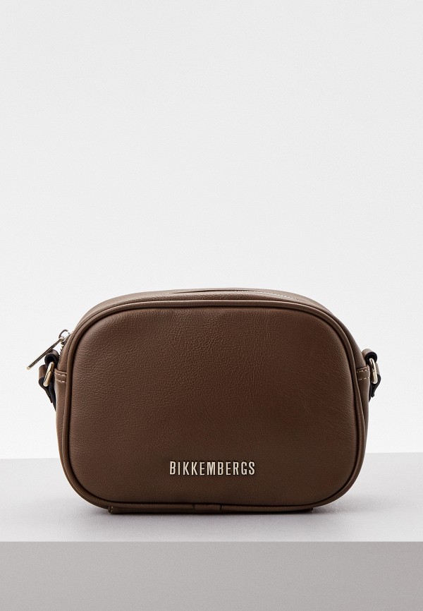 женская сумка bikkembergs, коричневая